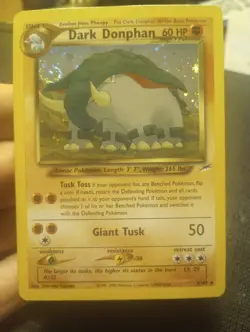 1999-2000 Pokemon Neo Destiny DARK DONPHAN 3/105 Holo Rare Swirl!! - Image 1