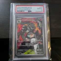 2025 POKEMON DRI EN-ILLUSTRATION RARE #191 TEAM ROCKET'S HOUNDOOM PSA 10 - Image 1