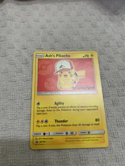 Pokemon Company Ash's Pikachu SM109 SM Promo Holo English 2017 70 HP - Image 2