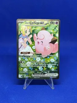 Pokemon TCG Journey Together Lillie's Clefairy EX SIR 184/159 BEAUTIFUL - Image 1