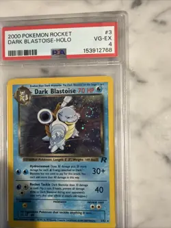 2000 Pokemon Rocket Dark Blastoise-Holo Swirl 3/82 Rare - Image 1