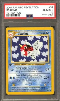 Pokemon Neo Revelation 1st Edition Seaking 37/64 PSA 10 GEM MINT - Image 1