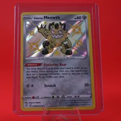 2021 Pokemon TCG Shining Fates Shiny Vault SV086/SV122 Galarian Meowth - Image 1