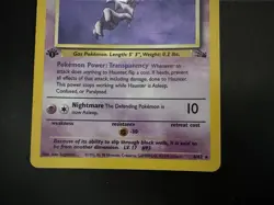 Haunter 6/62 Holo 1st Edition Pokemon Card Fossil Near Mint Minus (NM-) - Image 4