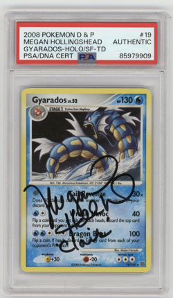 PSA Signed Megan Hollingshead Pokemon TCG Gyarados Theme Deck Exclusives 19/100 - Image 1