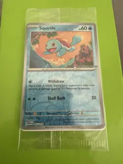 Squirtle Pokemon Center Stamped Promo Sealed 007/165 Scarlet And Violet - Image 1