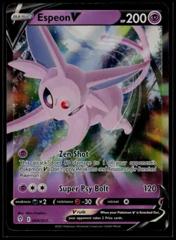 Espeon V 064/203 Holo V Rare Evolving Skies Pokemon Near Mint - Image 1