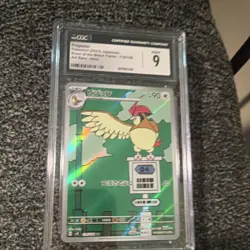 CGC 9 Pidgey 114/108 Ruler of the Black Flame JP Art Rare Holo 2023 - Image 1