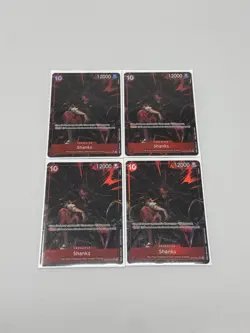 Shanks OP09-004 Alternate Art AA Parallel x4 One Piece TCG Playset - Image 1