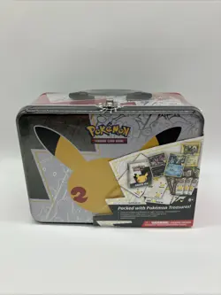 Pokemon 25th Anniversary Celebrations Treasure Chest Lunchbox Tin Factory SEALED - Image 1