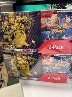 Pokemon TCG Scarlet Violet Surging Sparks Elite Trainer Box Booster Bundle - Image 1