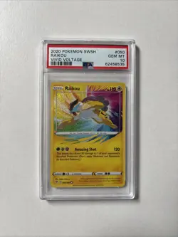 Raikou 050/185 Swsh04: Vivid Voltage Holo PSA 10 Pokemon Karte EN - Image 1