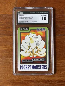 Ninetales 1997 Pokemon Japanese Carddass #038 Gem Mint CGC 10 - Image 1