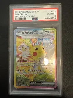 PSA 10 Pikachu EX SAR 132/106 Super Electric Breaker Japanese Pokemon 2024 - Image 1