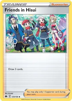 Friends in Hisui 130/159 Reverse Holo LP-NM - Pokemon TCG Sw&Sh Crown Zenith CRZ - Image 3
