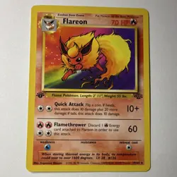 Pokemon TCG Flareon Jungle 1st Edition Rare Regular 19/64 70 HP 1999 English - Image 1