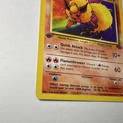 Pokemon TCG Flareon Jungle 1st Edition Rare Regular 19/64 70 HP 1999 English - Image 2