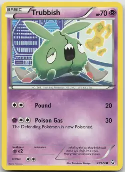 Trubbish 53/124 Common Dragons Exalted Pokemon NM/LP - Image 1