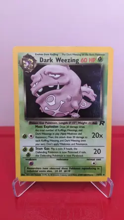 Pokemon TCG Dark Weezing 14/82 Team Rocket Holo Rare - Image 1