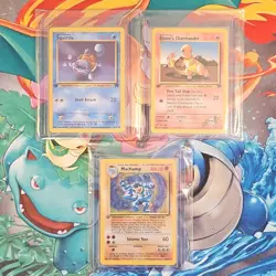 Pokemon TCG 1st Edition Rocket Squirtle, Blaine's Charmander, Machamp. - Image 1