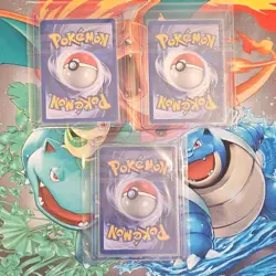 Pokemon TCG 1st Edition Rocket Squirtle, Blaine's Charmander, Machamp. - Image 2