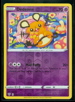 Pokemon DEDENNE 078/189 Darkness Ablaze - Rev Holo - - MINT - Image 1
