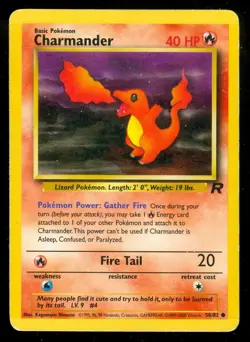 Pokemon CHARMANDER 50/82 Team Rocket - - MOD PLAY - Image 1