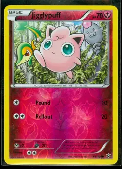 Pokemon JIGGLYPUFF 65/124 - XY Fates Collide - Rev Holo - NEAR MINT/MINT - Image 1