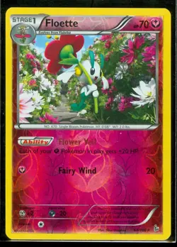 Pokemon FLOETTE 64/106 - XY Flashfire - RARE Rev Holo - NEAR MINT/MINT - Image 1
