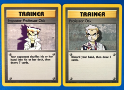 Pokemon TCG Imposter Professor Oak 73/102 Base Set Rare & Professor Oak 88/102 - Image 1