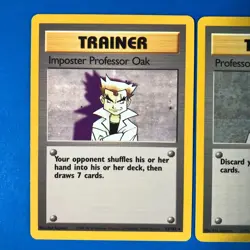 Pokemon TCG Imposter Professor Oak 73/102 Base Set Rare & Professor Oak 88/102 - Image 2