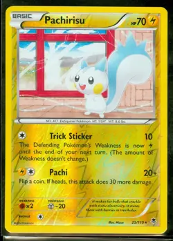 Pokemon PACHIRISU 25/119 - XY Phantom Forces - RARE Rev Holo - NEAR MINT/MINT - Image 1