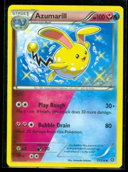 Pokemon AZUMARILL 77/114 - XY Steam Siege - - NEAR MINT/MINT - Image 1