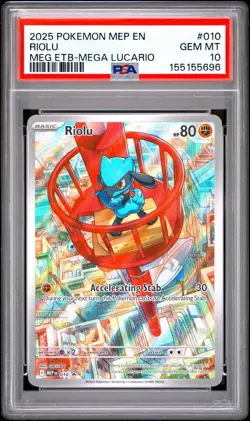Riolu PSA 10 Promo English #010 Mega Evolution Pokemon - Image 1