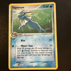 2006 Pokemon POP Series 3 Vaporeon 6/17 Holo - Image 1