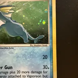 2006 Pokemon POP Series 3 Vaporeon 6/17 Holo - Image 2