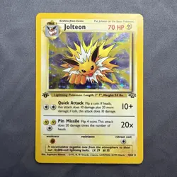1999 Pokemon Jolteon #4 1st Ed Jungle Holo Rare - Vintage WOTC - Image 1