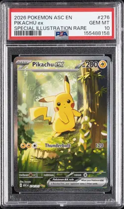 2026 POKEMON ASC EN-ASCENDED HEROES SPECIAL ILLUSTRATION RARE PIKACHU EX PSA 10 - Image 1