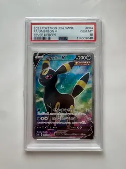 POKEMON UMBREON-JAPANESE EEVEE HEROES FA/UMBREON V EEVEE HEROES (PSA 10) - Image 1