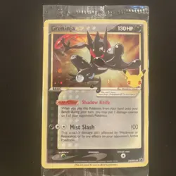 NM/M Pokemon TCG Greninja Gold Star SWSH144 Celebrations Black Star SEALED PROMO - Image 1