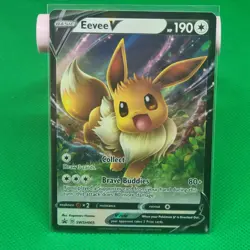 Pokemon TCG - Eevee V - SWSH065 Black Star Promo Sword and Shield Near Mint + - Image 1