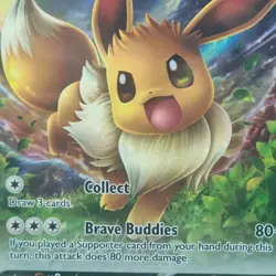 Pokemon TCG - Eevee V - SWSH065 Black Star Promo Sword and Shield Near Mint + - Image 2