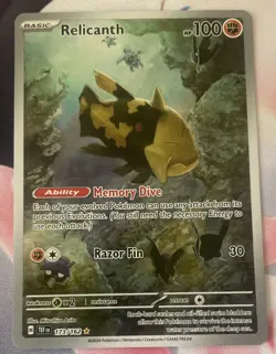 Pokemon TCG Relicanth 173/162 Scarlet & Violet Temporal Forces Illustration Rare - Image 1