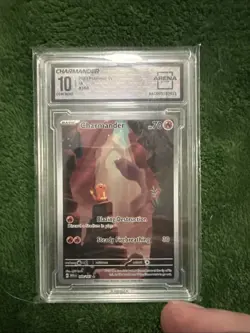 GEM MINT 10 Charmander 168/165 Illustration Rare Pokemon Scarlet & Violet 151 - Image 1