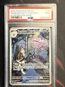 Team Rocket's Weezing 199/182 Illustration Rare Pokemon PSA 9 MINT - Image 1