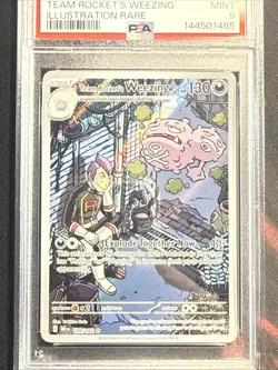Team Rocket's Weezing 199/182 Illustration Rare Pokemon PSA 9 MINT - Image 3