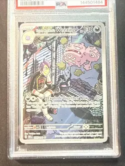 Team Rocket's Weezing 199/182 Illustration Rare Pokemon PSA 9 MINT - Image 2