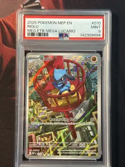 PSA 9 Riolu 010 Me: Mega Evolution Promo Holo 2025 Pokemon TCG EN - Image 1