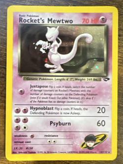 Nintendo Pokemon TCG Rocket's Mewtwo Gym Challenge Holo ENG 2000 70HP 14/132 - Image 1