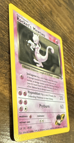 Nintendo Pokemon TCG Rocket's Mewtwo Gym Challenge Holo ENG 2000 70HP 14/132 - Image 2